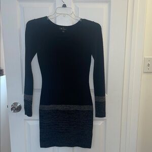 BCX Black and Gray Long Sleeve Dress
